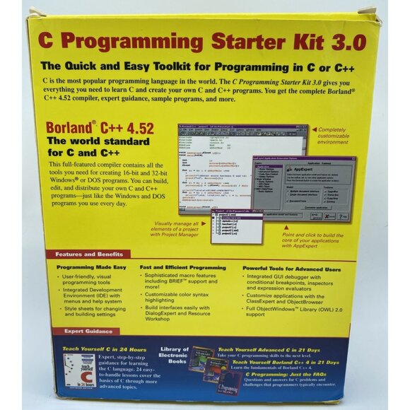 C and C++ Programming Starter Kit Version 3.0 Macmillan Book Cd Box 1998 - Picture 7 of 16
